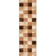 thumbnail image 1 of Well Woven Brooklyn Taylor 2'3" x 7'3" Runner Modern Geometric Brown Area Rug, 1 of 4
