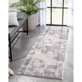 thumbnail image 1 of Well Woven Caila Grey & Green Brush Stroke Abstract Geometric Runner Rug 2x7 (2'3" x 7'3"), 1 of 11