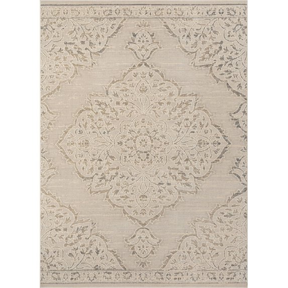 Well Woven Campo Medallion Contemporary Area Rugs, Beige