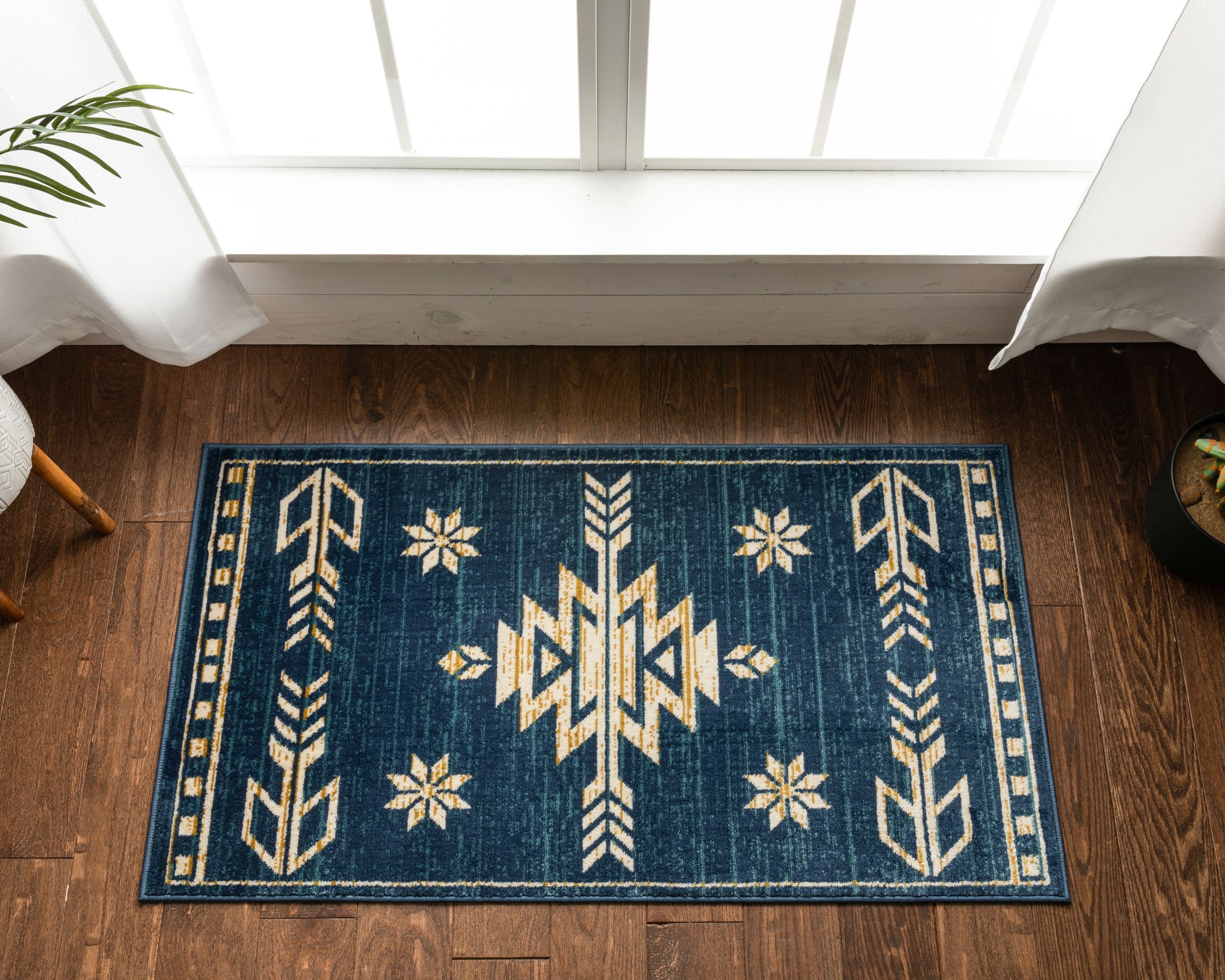Well Woven Canton Blue Southwestern Medallion Runner Rug 3x10 (2'7" x 9'10")