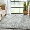 thumbnail image 1 of Well Woven Celeste Aviero Modern Shag Moroccan Grey Thick 5'3" x 7'3" Area Rug, 1 of 7