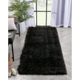 thumbnail image 1 of Well Woven Chie Charcoal Grey Kuki Collection Ultra Shag Runner Rug 2x7 (2'3" x 7'3"), 1 of 8
