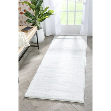 Well Woven Ciel Ivory Ultra-Soft Multi-Textured Shimmer Pile Area Rug 2x7 (2'3" x 7'3")