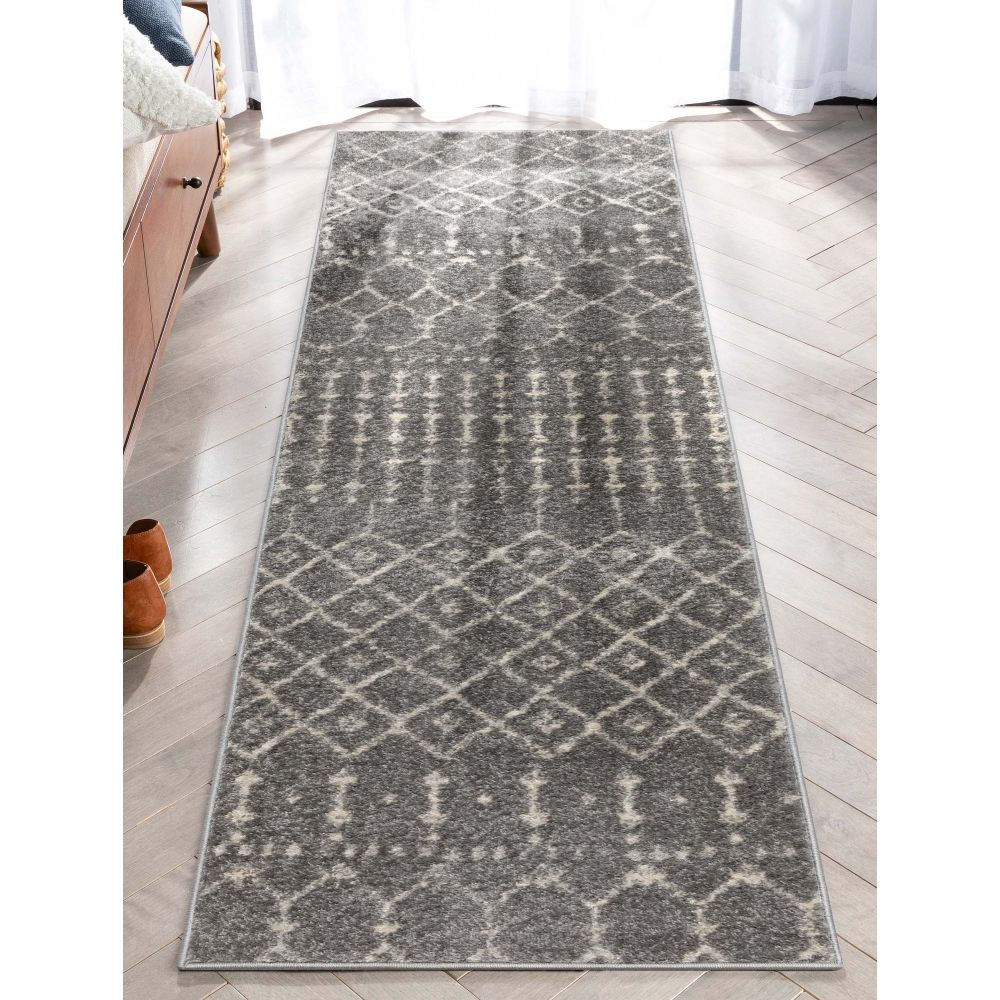 Well Woven Colette Moroccan Trellis Grey 2' x 7'3