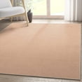 thumbnail image 1 of Well Woven Coral Solid Color 5'3" x 7'3" Area Rug Contemporary Flat Weave Easy Care, 1 of 7