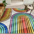 thumbnail image 1 of Well Woven Crayola Bold Arches Multi Color 5'3" x 7'3" Area Rug Easy to Clean - Kid & Pet Friendly Rug Perfect for Playroom Living Room Bedroom, 1 of 1