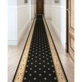 thumbnail image 1 of Well Woven Custom Size Hallway Stair Runner Apollo Fleur De Lis Black (27" x 60' Runner) Rug, 1 of 6