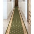 thumbnail image 1 of Well Woven Custom Size Hallway Stair Runner Apollo Fleur De Lis Green (27" x 55' Runner) Rug, 1 of 5