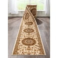thumbnail image 1 of Well Woven Custom Size Hallway Stair Runner - Choose Your Length - Delos Ivory -Traditional Oriental Floral Medallion - [31" x 11' Runner] Rug, 1 of 6
