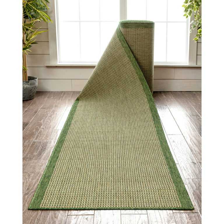 High Quality Heavy Duty Outdoor/Indoor Custom Size Carpet Runner Rug with  Non-Slip PVC Backing - Water Resistant- 36'' or 42'' wide-Runner Rugs for
