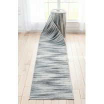 Well Woven Custom Size Runner - 27" x 10' - Holden Modern Grey - Abstract Geometric Stripes