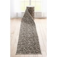 thumbnail image 1 of Well Woven Custom Size Runner - 27" x 11' Runner - Zebra Stripe Brown - Animal Print Pattern, 1 of 6