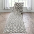 thumbnail image 1 of Well Woven Custom Size Runner - Choose Your Length - Ainsley Grey Diamond Trellis Geometric Tribal - 27 Inches Wide x 12 Feet Long Runner (27" x 12' Runner) Rug, 1 of 5