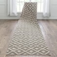 thumbnail image 1 of Well Woven Custom Size Runner - Choose Your Length - Ainsley Ivory Diamond Trellis Geometric Tribal - 31 Inches Wide x 17 Feet Long Runner (31" x 17' Runner) Rug, 1 of 5
