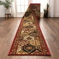 thumbnail image 1 of Well Woven Custom Size Runner - Choose Length - Dynasty Panel Red Floral Oriental 27 Inch Wide x 14 Feet Long Runner (27" x 14') Traditional Persian Carpet, 1 of 5