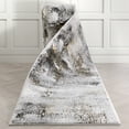 thumbnail image 1 of Well Woven Custom Size Runner - Choose Your Length - Kennet Grey Abstract Industrial Pattern 31 Inches Wide x 16 Feet Long Runner (31" x 16' Runner) Rug, 1 of 5