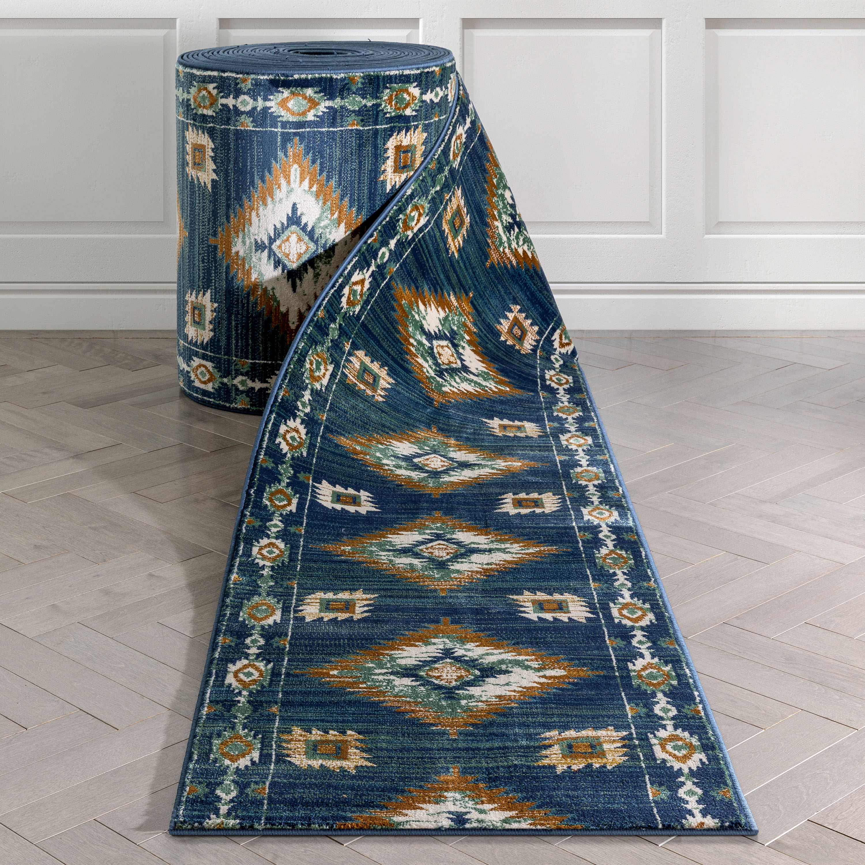 Well Woven Custom Size Runner - Choose Your Length - Lizette Blue ...
