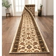 thumbnail image 1 of Well Woven Custom Size Runner - Choose Length - Noble Sarouk Ivory Oriental 27 Inch Wide x 15 Feet Long Runner (27" x 15') Traditional Persian Floral Carpet, 1 of 5