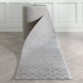 thumbnail image 1 of Well Woven Custom Size Runner - Choose Your Length - Piano Grey Blue Tribal Diamond Geometric 27 Inches Wide x 16 Feet Long Runner (27" x 16' Runner) Rug, 1 of 5