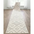 thumbnail image 1 of Well Woven Custom Size Runner - Choose Your Length - Dellio Ivory & Grey Moroccan Tribal 27 Inches Wide x 25 Feet Long Runner (27" x 25' Runner) Rug, 1 of 5