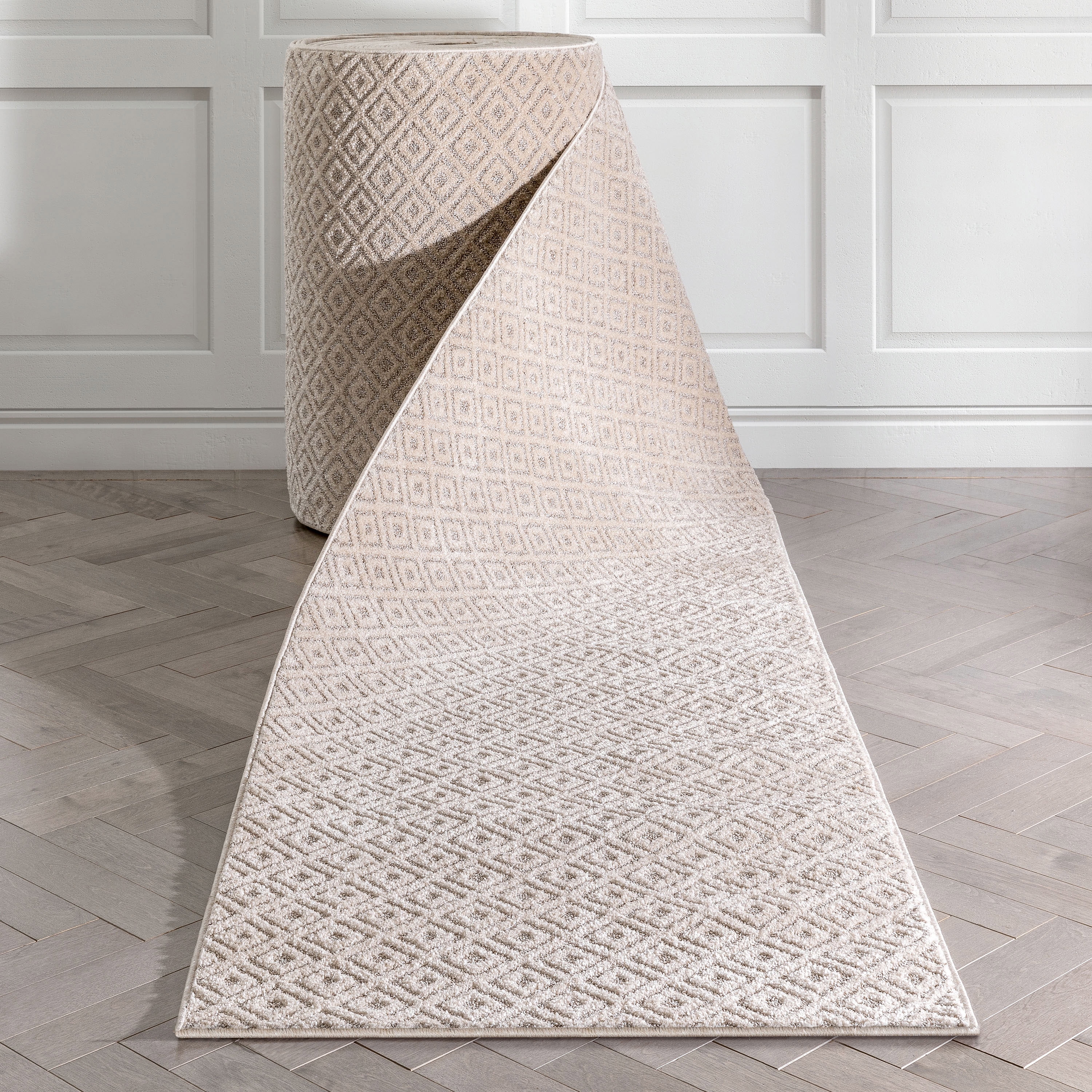 Well Woven Custom Size Runner - Choose Your Length - Piano Beige Tribal ...