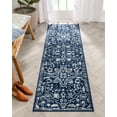 thumbnail image 1 of Well Woven Dazzle Disa Vintage Bohemian Oriental Floral Dark Blue 2'3" x 7'3" Runner Area Rug, 1 of 9