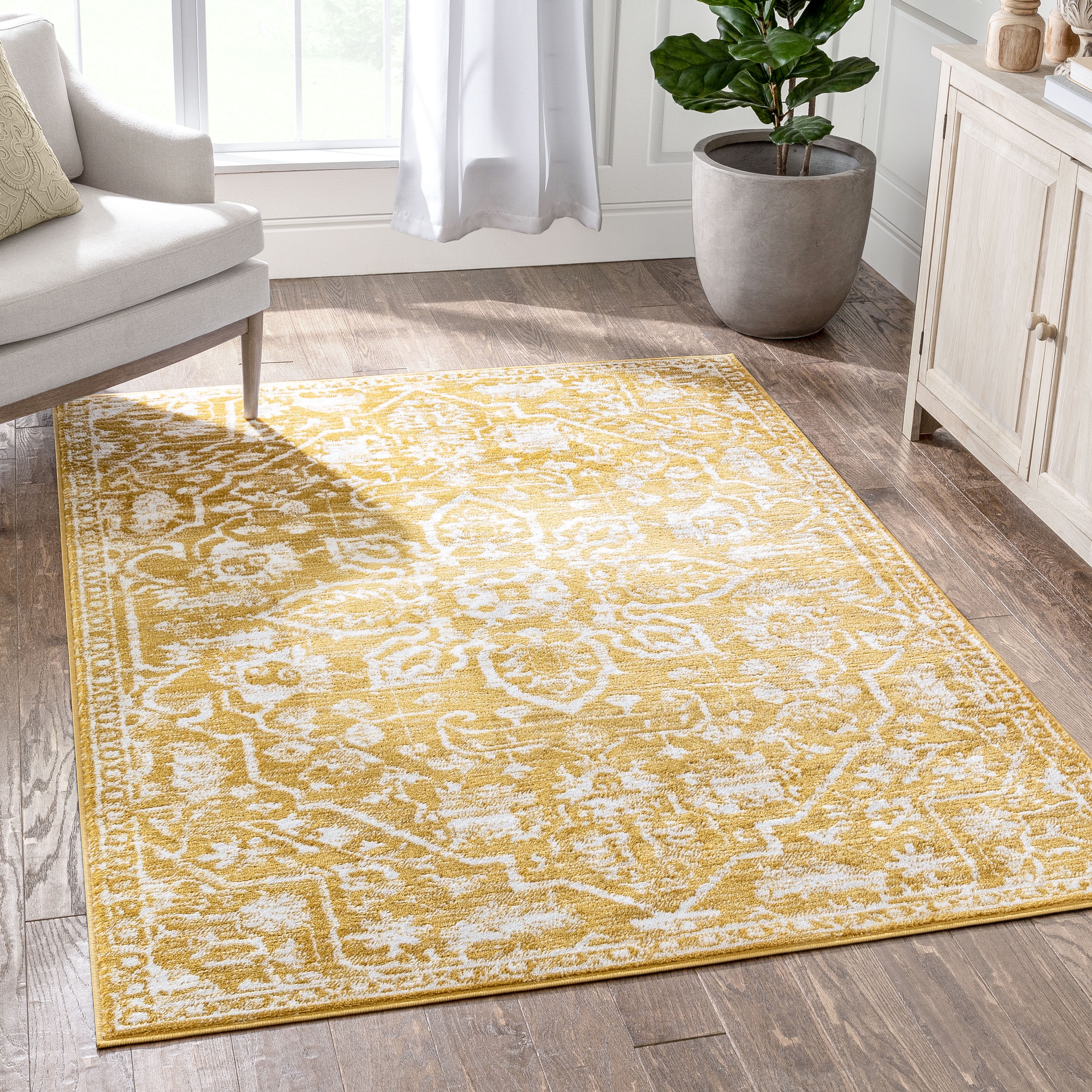 Well Woven Dazzle Disa Vintage Oriental Medallion Gold 7'10