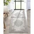 thumbnail image 1 of Well Woven Dorado Arid Modern Floral Grey Indoor/ Outdoor High-Low Pile 2'3" x 7'3" Runner Rug, 1 of 8