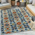 thumbnail image 1 of Well Woven Dorado Audun Modern Geometric Blue Indoor/ Outdoor High-Low Pile 7'10" x 9'10" Area Rug, 1 of 8