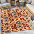 thumbnail image 1 of Well Woven Dorado Audun Modern Geometric Red Indoor/ Outdoor High-Low Pile 3'11" x 5'3" Area Rug, 1 of 6