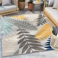 thumbnail image 1 of Well Woven Dorado Mariah Modern Floral Beige Indoor/Outdoor High-Low Pile 9'3" x 12'6" Area Rug, 1 of 8