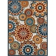 thumbnail image 1 of Well Woven Dorado Seri Modern Geometric Blue Indoor/ Outdoor High-Low Pile 6'7" x 9'6" Area Rug, 1 of 6
