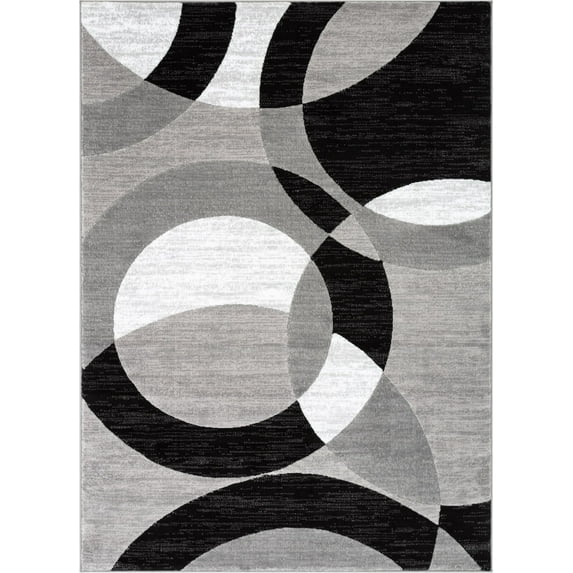 Well Woven Dulcet Bingo Modern Geometric Grey 2'7" x 3'11" Accent Doormat Rug