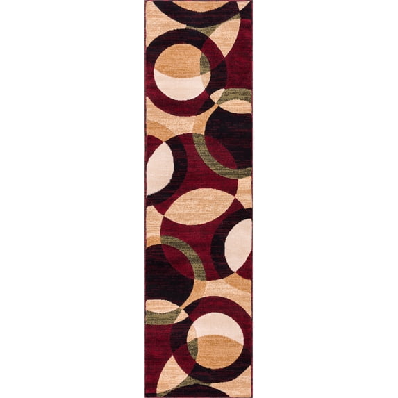 Well Woven Dulcet Bingo Modern Geometric Red 5'3" x 7'3" Living Room Rug