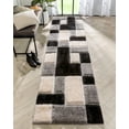 thumbnail image 1 of Well Woven Ella Multi Geometric Boxes Thick Soft Plush 3D Textured Shag (2'7" x 9'10") Runner Rug, 1 of 8