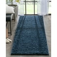 thumbnail image 1 of Well Woven Elle Basics Emerson Modern Textured Solid Dark Blue 2'7" x 9'6" Runner Rug, 1 of 7