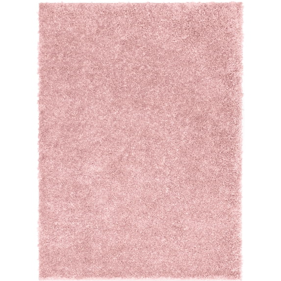 Well Woven Elle Basics Emerson Shag Blush Pink Textured Pile Area Rug 9'3" x 12'6"