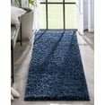 thumbnail image 1 of Well Woven Elle Basics | Emerson Shag Dark Blue | Textured Runner Rug 2x7 (2'3" x 7'3"), 1 of 8