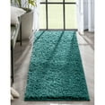 thumbnail image 1 of Well Woven Elle Basics | Emerson Shag Green | Textured Runner Rug 2x7 (2'3" x 7'3"), 1 of 8