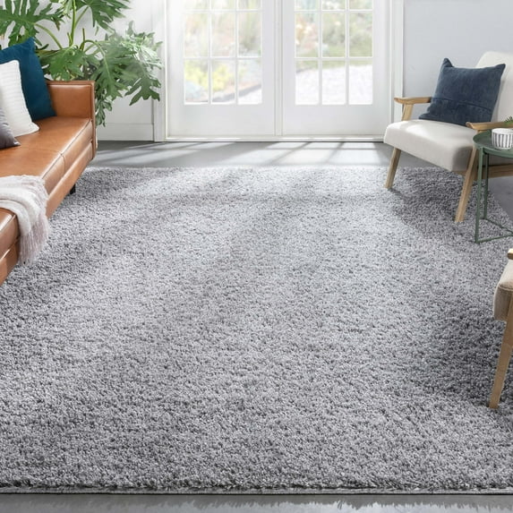 Well Woven Elle Basics | Emerson Shag Grey | Textured Area Rug 3x5 (3'11" x 5'3")