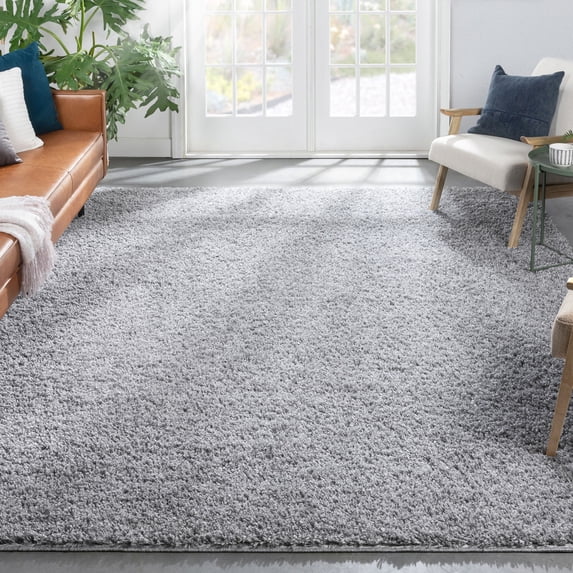 Well Woven Elle Basics | Emerson Shag Grey | Textured Area Rug 6x9 (6'7" x 9'6")