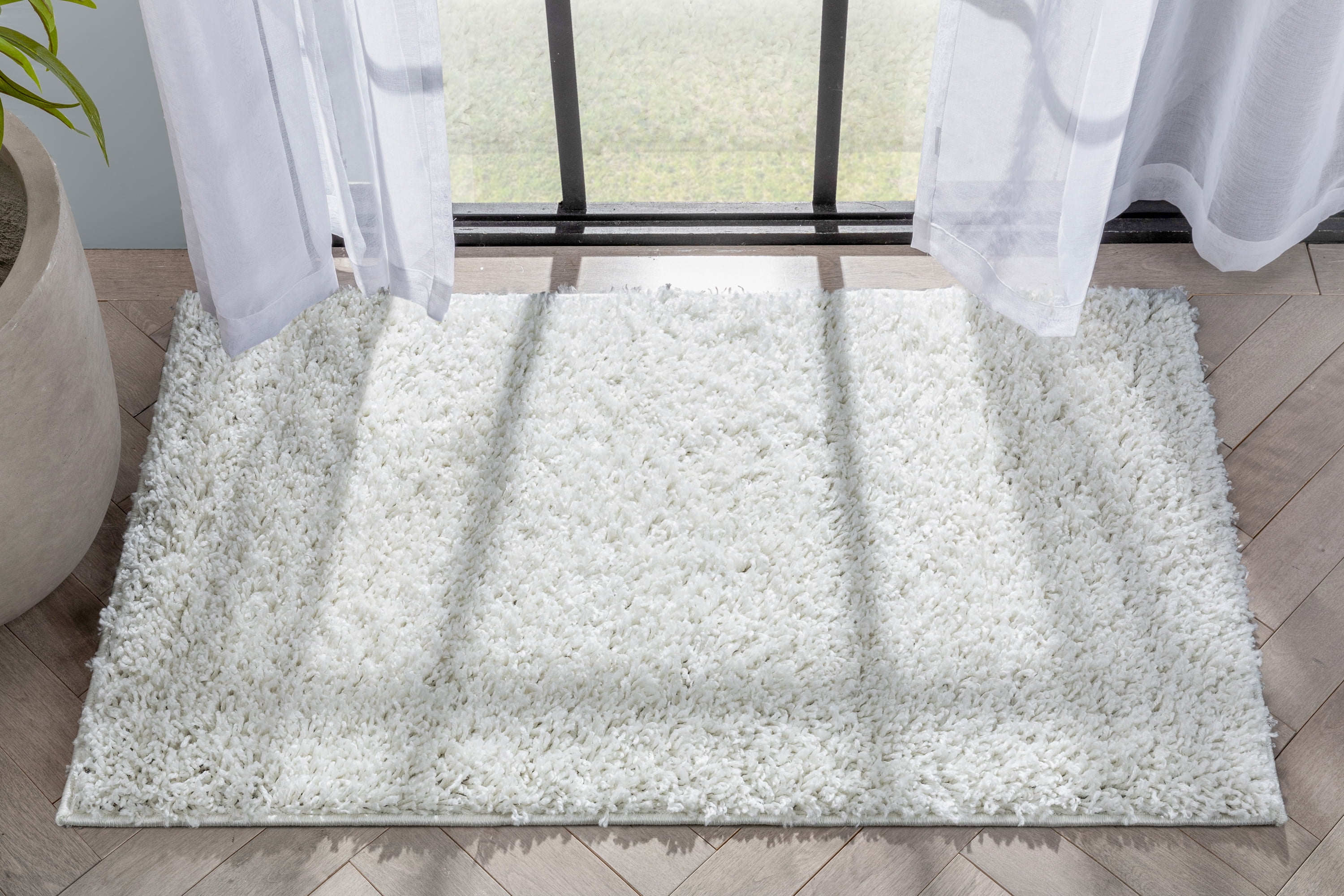 Well Woven Elle Basics | Emerson Shag Ivory | Textured Mat Rug 2x4 (2'3 ...