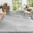 thumbnail image 1 of Well Woven Elle Basics | Emerson Shag Light Grey | Textured Area Rug 5x7 (5'3" x 7'3"), 1 of 8