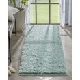 thumbnail image 1 of Well Woven Elle Basics Emerson Shag Seafoam Textured 2x7 (2'3" x 7'3") Runner Rug, 1 of 8