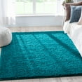 thumbnail image 1 of Well Woven Elle Basics | Emerson Shag Teal Blue | Textured Area Rug 5x7 (5'3" x 7'3"), 1 of 8