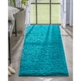 thumbnail image 1 of Well Woven Elle Basics | Emerson Shag Teal Blue | Textured Runner Rug 3x10 (2'7" x 9'6"), 1 of 8