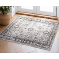 thumbnail image 1 of Well Woven Elle Basics Intrigue Vintage Tribal Grey 2' x 3' Area Rug Non-Slip Rubber Backed Washable Rug for Bedroom Kitchen & Entryways, 1 of 1