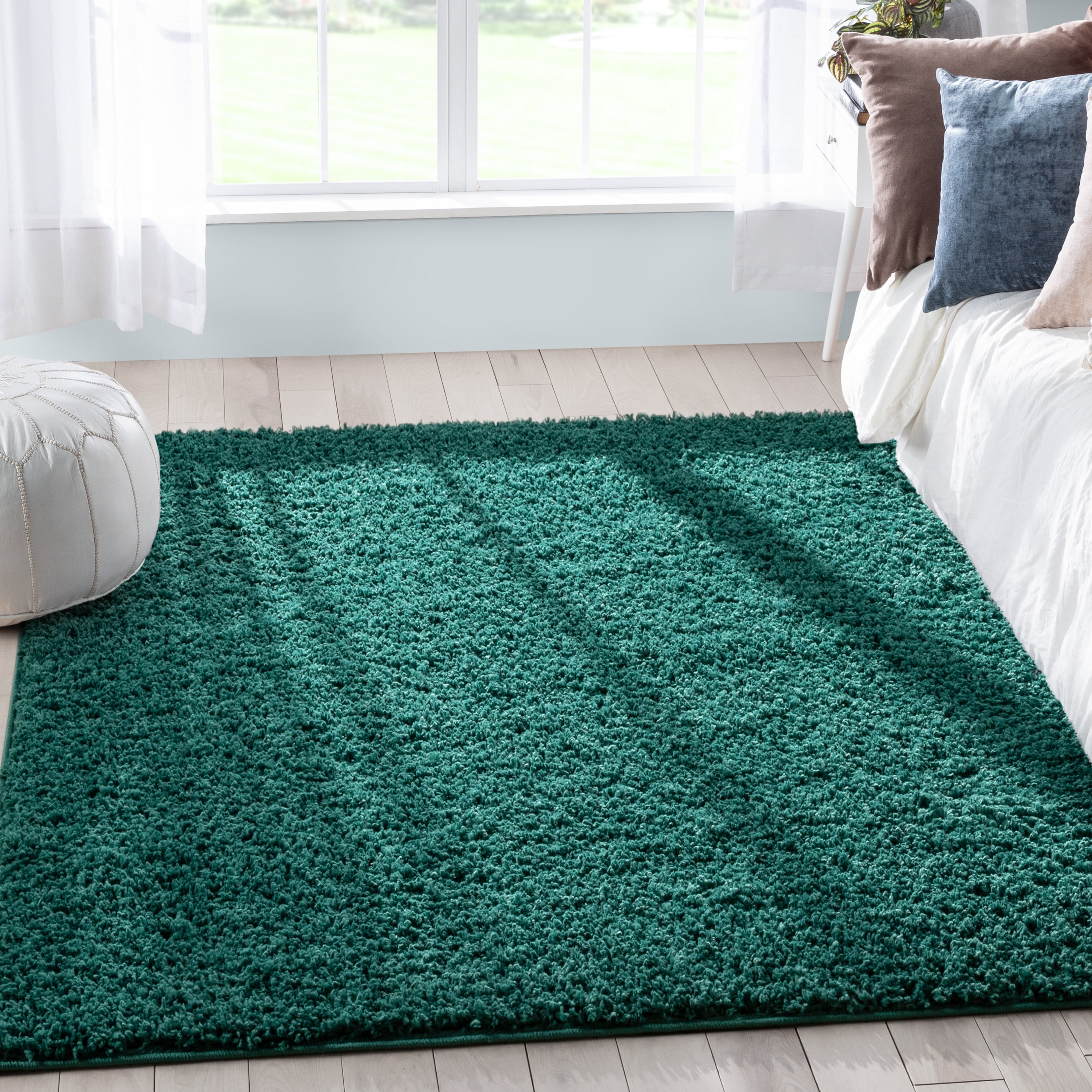 Emerson Green Shag Rectangular Area Rug 6'7" x 9'6"
