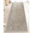 thumbnail image 1 of Well Woven Emilia Flatweave Persian Floral 2'3" x 7'3" Runner Rug Blue, 1 of 6