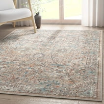 Well Woven Emilia Persian Floral 5'3" x 7'3" Area Rug Ivory